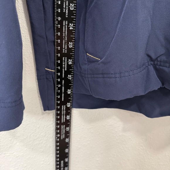 Nike Mens Quarter Zip Windbreaker Navy Blue Tan Colorblock Pullover Small - Picture 7 of 8